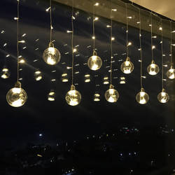  Lampki choinkowe kule wiszące kurtyna LED sople